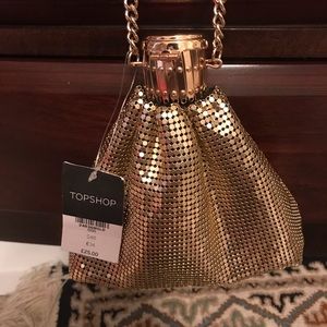 Top Shop chain metal cross body bag new with tags.